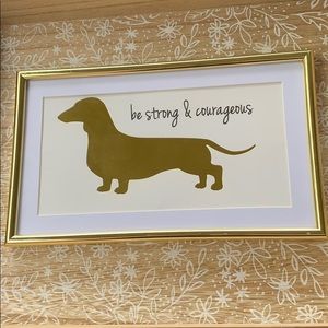 Dachshund decorative gold picture 🐶
